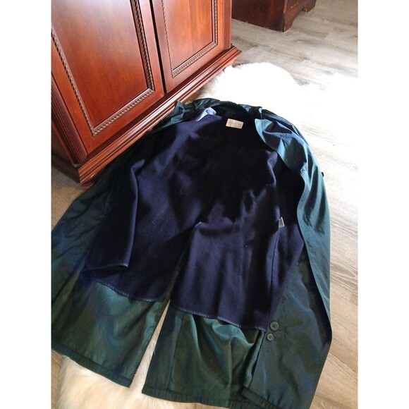 Jones NY Women's Size XXL Castleton Green 100% Pure Wool Trench Coat Made In USA - Picture 9 of 15
